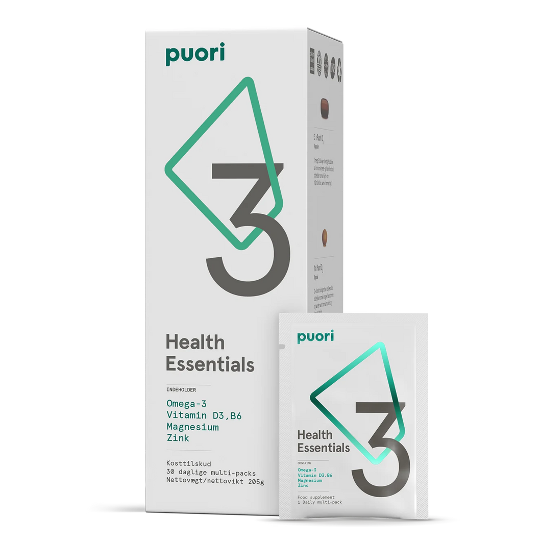 P3 - Health Essentials pakke (O3, M3, D3)
